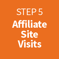 Step 5 Affiliate Site Visits with orange background